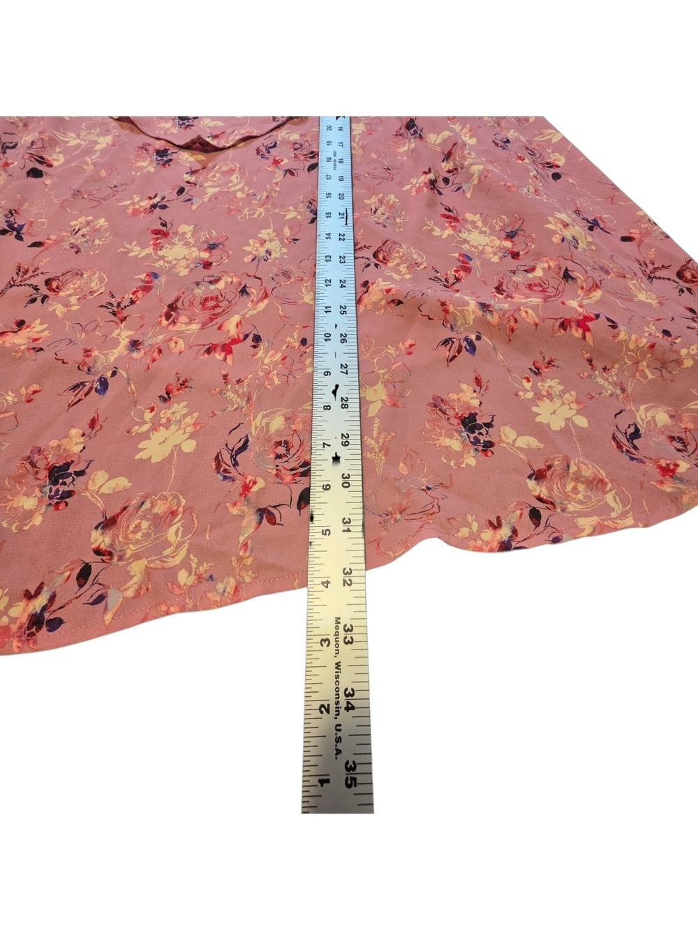 NWT Torrid Plus Size 6X 6 Dusty Rose Pink Floral Lace Up Cold Shoulder Blouse - Picture 7 of 10